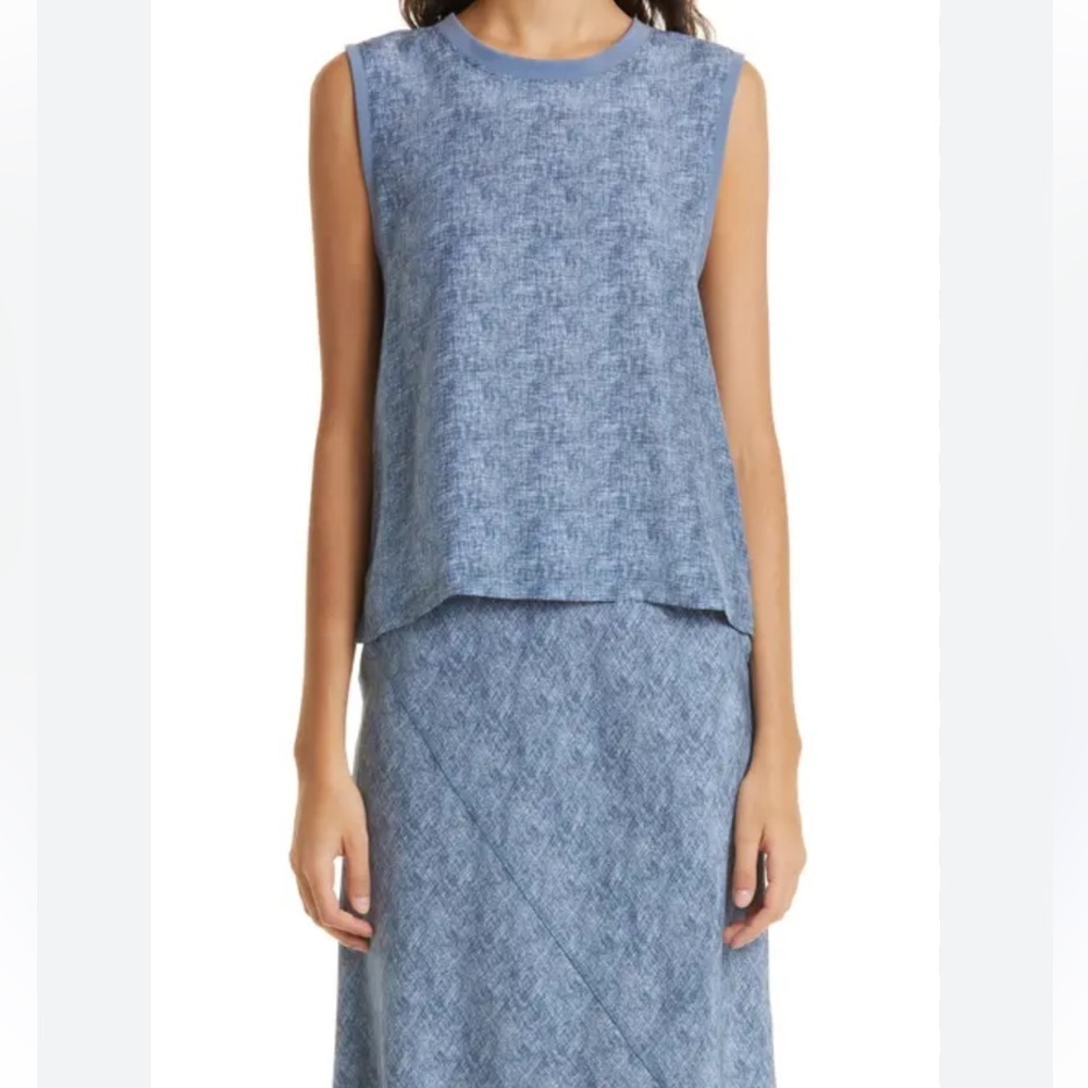 ATM Silk Mid Length Skirt Blue Size Medium